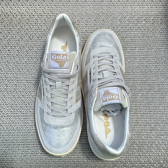 Anthropologie Gola Hawk Shimmer Off White / Silver / Gold Size US 9 (Eur 40) - Picture 3 of 14